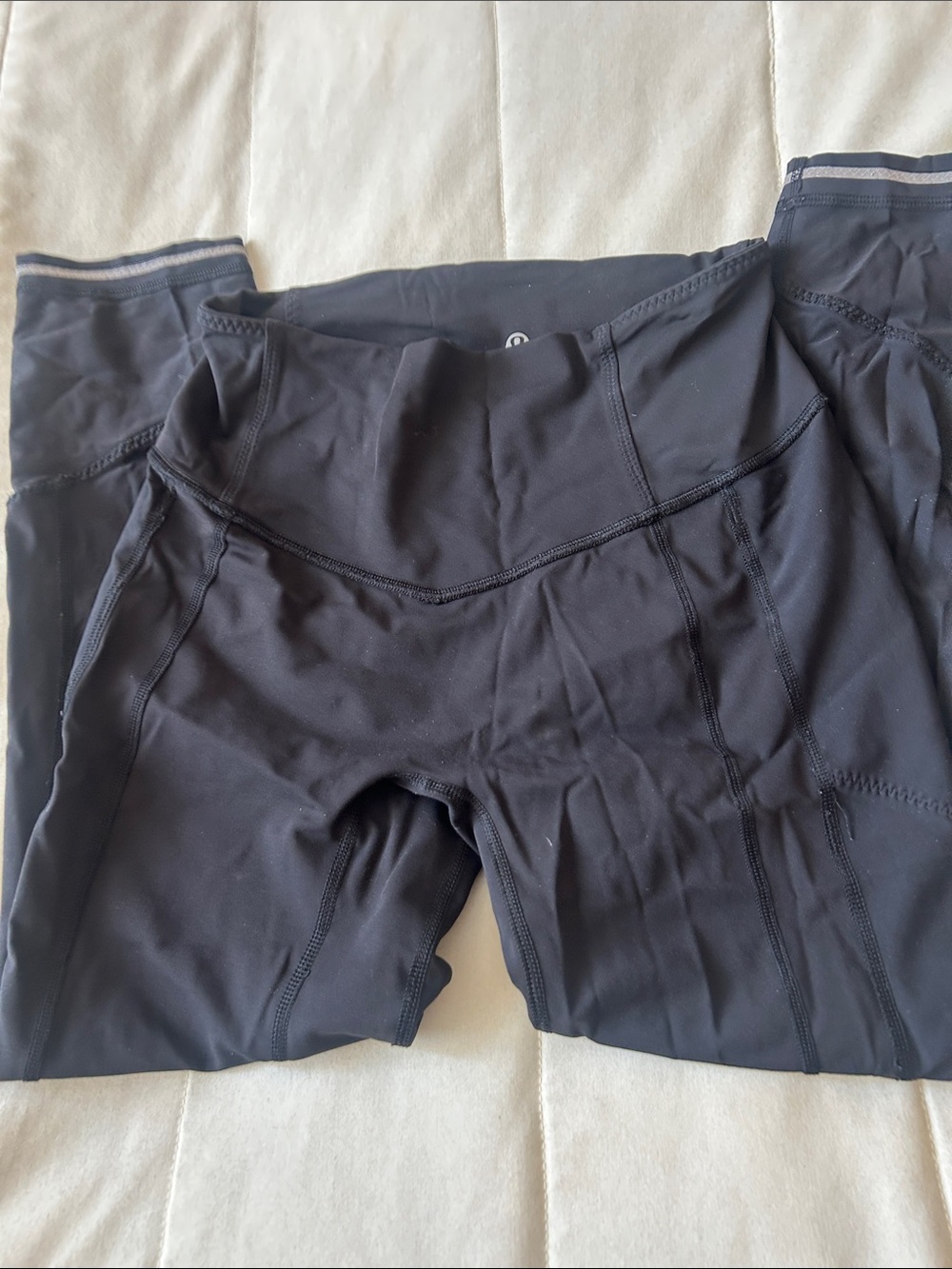 lululemon athletica Black High-Rise Crop  Workout Leggings